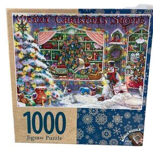 Merry Christmas Shoppe Janet Kruskamp 1000‎ pc Jigsaw Puzzle MasterPieces #71675